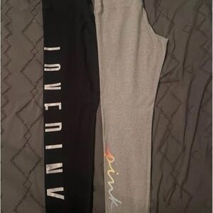 Victoria's Secret Black and Gray Leggings